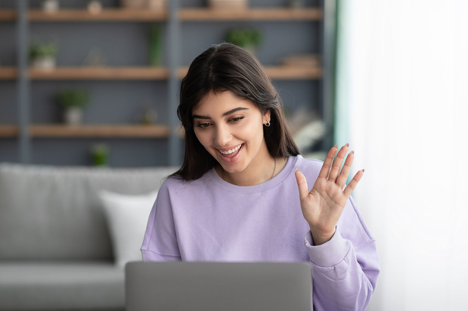 Image of a person joining a video call